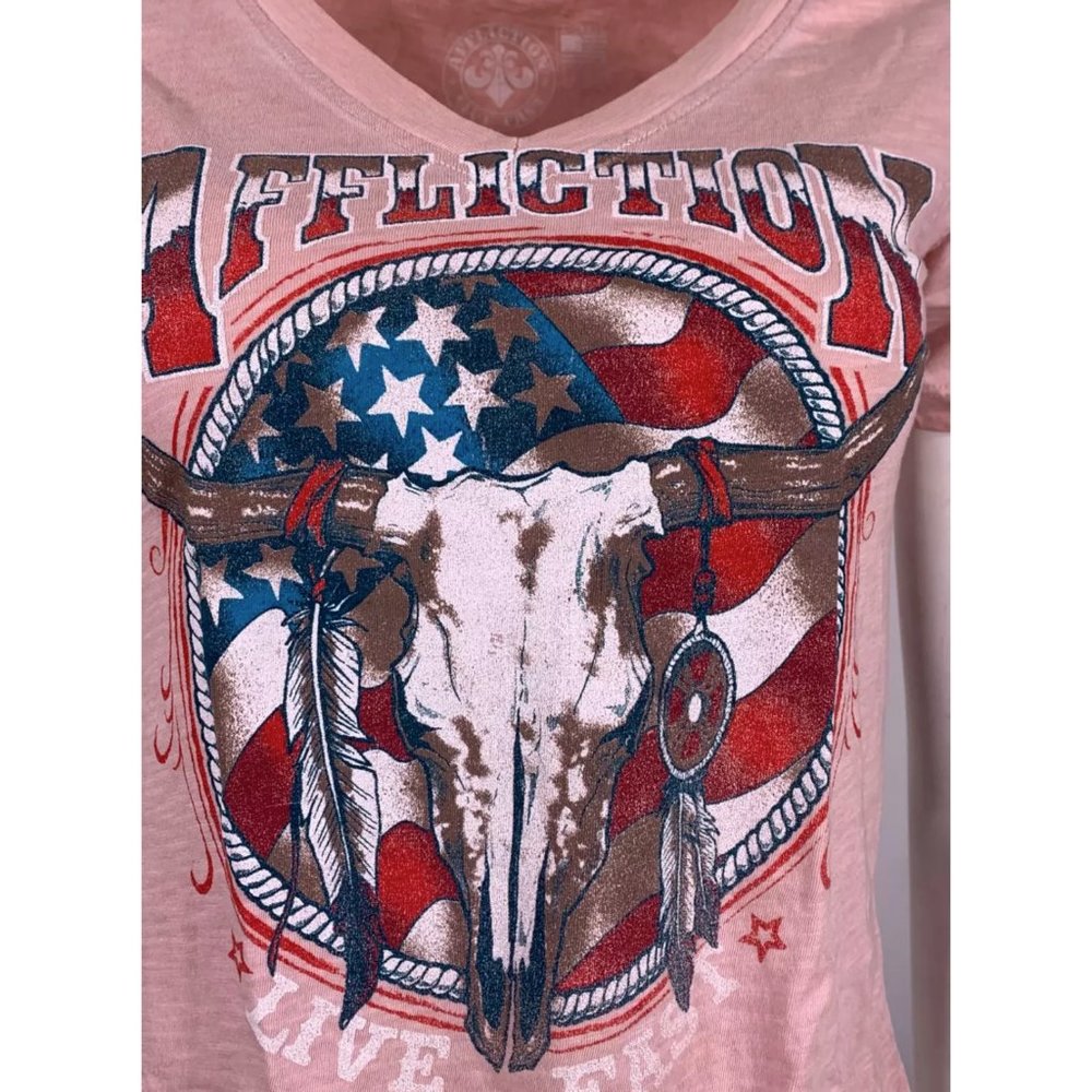 AFFLICTION Women's T-Shirt S/S DESERT RIDE Tee - Picture 7 of 9